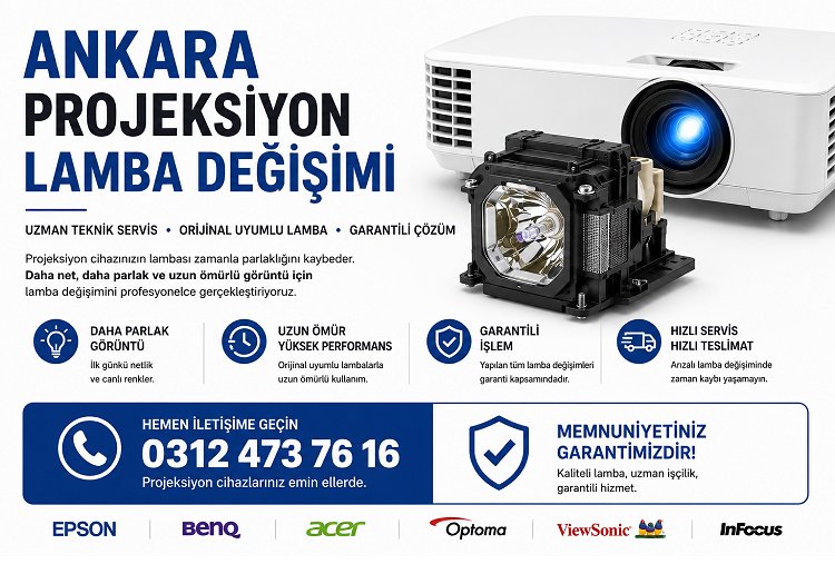 Projeksiyon orijinal lamba değişimi ve balast kartı voltaj testleri