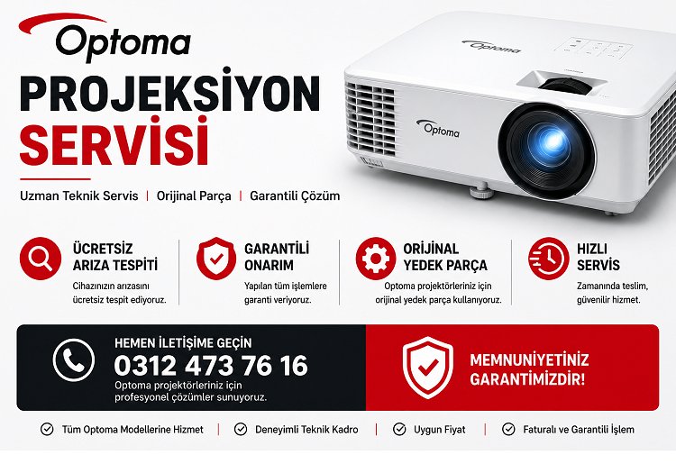 Ankara Optoma projeksiyon teknik servis lab ortamı