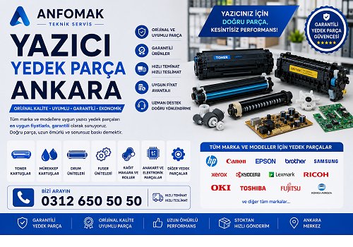 Ankara yazıcı yedek parça servisi